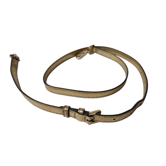 Michael Kors Hayes Pale Gold Large Leather Satchel - Picture 5 of 8